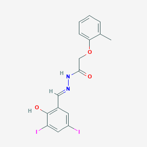 molecular formula C16H14I2N2O3 B15021750 N'-[(E)-(2-hydroxy-3,5-diiodophenyl)methylidene]-2-(2-methylphenoxy)acetohydrazide 