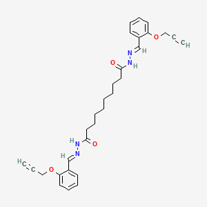 molecular formula C30H34N4O4 B15021870 N'~1~,N'~10~-bis{(E)-[2-(prop-2-yn-1-yloxy)phenyl]methylidene}decanedihydrazide 