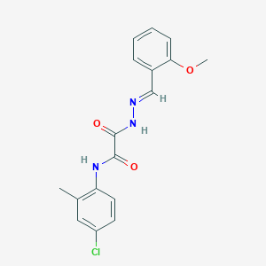 molecular formula C17H16ClN3O3 B15021895 N-(4-chloro-2-methylphenyl)-2-[(2E)-2-(2-methoxybenzylidene)hydrazinyl]-2-oxoacetamide 