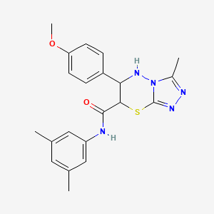 molecular formula C21H23N5O2S B15021899 N-(3,5-dimethylphenyl)-6-(4-methoxyphenyl)-3-methyl-6,7-dihydro-5H-[1,2,4]triazolo[3,4-b][1,3,4]thiadiazine-7-carboxamide 