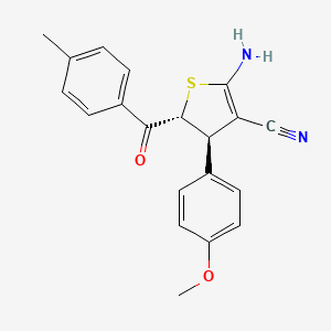 molecular formula C20H18N2O2S B15022010 2-Amino-4-(4-methoxyphenyl)-5-(4-methylbenzoyl)-4,5-dihydrothiophene-3-carbonitrile 