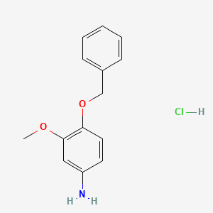 molecular formula C14H16ClNO2 B1502209 4-(Benzyloxy)-3-methoxyaniline hydrochloride CAS No. 1159825-08-7