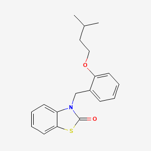molecular formula C19H21NO2S B15022131 3-[2-(3-methylbutoxy)benzyl]-1,3-benzothiazol-2(3H)-one 