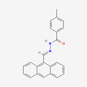 molecular formula C23H18N2O B15022133 N'-[(E)-anthracen-9-ylmethylidene]-4-methylbenzohydrazide 