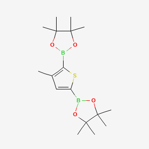molecular formula C17H28B2O4S B1502216 2,2'-(3-Methylthiophene-2,5-diyl)bis(4,4,5,5-tetramethyl-1,3,2-dioxaborolane) CAS No. 942070-28-2