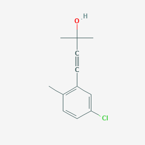 molecular formula C12H13ClO B1502217 4-(5-Chloro-2-methylphenyl)-2-methylbut-3-YN-2-OL CAS No. 1187385-73-4