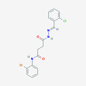 molecular formula C17H15BrClN3O2 B15022267 N-(2-bromophenyl)-4-[(2E)-2-(2-chlorobenzylidene)hydrazinyl]-4-oxobutanamide 