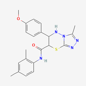 molecular formula C21H23N5O2S B15022268 N-(2,4-dimethylphenyl)-6-(4-methoxyphenyl)-3-methyl-6,7-dihydro-5H-[1,2,4]triazolo[3,4-b][1,3,4]thiadiazine-7-carboxamide 