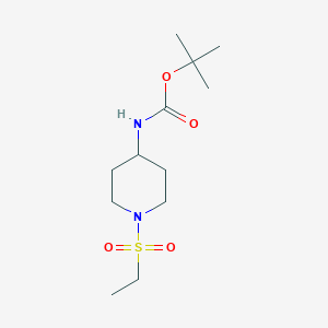 molecular formula C12H24N2O4S B1502240 tert-Butyl N-[1-(ethanesulfonyl)piperidin-4-yl]carbamate CAS No. 651056-52-9