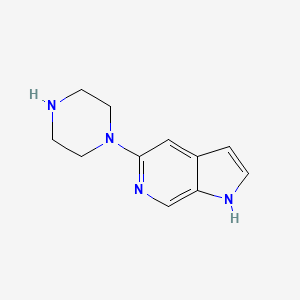 molecular formula C11H14N4 B1502248 5-(piperazin-1-yl)-1H-pyrrolo[2,3-c]pyridine CAS No. 926028-74-2