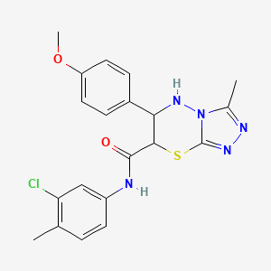 molecular formula C20H20ClN5O2S B15022595 N-(3-chloro-4-methylphenyl)-6-(4-methoxyphenyl)-3-methyl-6,7-dihydro-5H-[1,2,4]triazolo[3,4-b][1,3,4]thiadiazine-7-carboxamide 