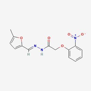 molecular formula C14H13N3O5 B15022648 N'-[(E)-(5-methylfuran-2-yl)methylidene]-2-(2-nitrophenoxy)acetohydrazide 