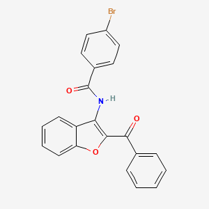 molecular formula C22H14BrNO3 B15022956 N-(2-benzoyl-1-benzofuran-3-yl)-4-bromobenzamide 