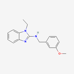 molecular formula C17H19N3O B15023005 1-ethyl-N-(3-methoxybenzyl)-1H-benzimidazol-2-amine 