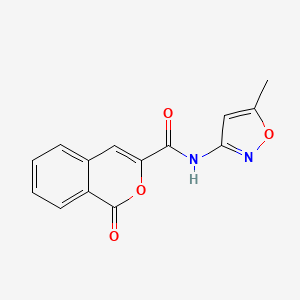 molecular formula C14H10N2O4 B15023667 N-(5-methyl-1,2-oxazol-3-yl)-1-oxo-1H-isochromene-3-carboxamide 