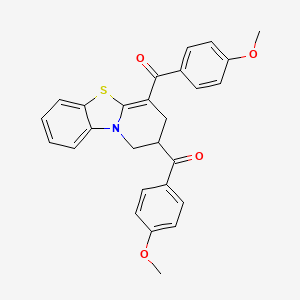 molecular formula C27H23NO4S B15023699 2,3-dihydro-1H-pyrido[2,1-b][1,3]benzothiazole-2,4-diylbis[(4-methoxyphenyl)methanone] 