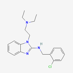 molecular formula C20H25ClN4 B15024178 N-(2-chlorobenzyl)-1-[2-(diethylamino)ethyl]-1H-benzimidazol-2-amine 