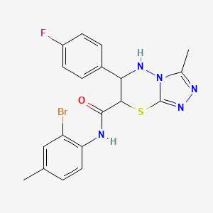 molecular formula C19H17BrFN5OS B15024548 N-(2-bromo-4-methylphenyl)-6-(4-fluorophenyl)-3-methyl-6,7-dihydro-5H-[1,2,4]triazolo[3,4-b][1,3,4]thiadiazine-7-carboxamide 