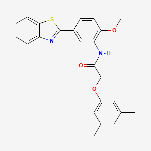 molecular formula C24H22N2O3S B15024693 N-[5-(1,3-benzothiazol-2-yl)-2-methoxyphenyl]-2-(3,5-dimethylphenoxy)acetamide 