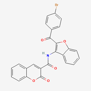 molecular formula C25H14BrNO5 B15024726 N-[2-(4-bromobenzoyl)-1-benzofuran-3-yl]-2-oxo-2H-chromene-3-carboxamide 