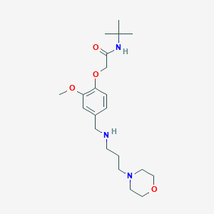 molecular formula C21H35N3O4 B15024944 N-tert-butyl-2-[2-methoxy-4-({[3-(morpholin-4-yl)propyl]amino}methyl)phenoxy]acetamide 