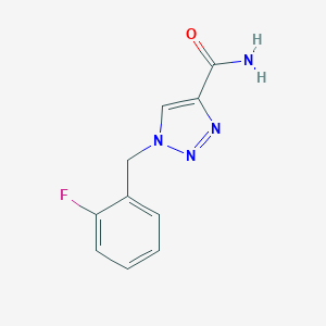 molecular formula C10H9FN4O B150253 1-(2-Fluorobenzyl)-1H-1,2,3-triazole-4-carboxamide CAS No. 106308-41-2