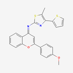 molecular formula C24H18N2O2S2 B15025400 N-[(4E)-2-(4-methoxyphenyl)-4H-chromen-4-ylidene]-5-methyl-4-(thiophen-2-yl)-1,3-thiazol-2-amine 