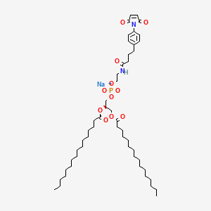 Sodium (2R)-2,3-bis(hexadecanoyloxy)propyl 2-{4-[4-(2,5-dioxo-2,5-dihydro-1H-pyrrol-1-yl)phenyl]butanamido}ethyl phosphate