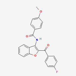 molecular formula C23H16FNO4 B15025622 N-[2-(4-fluorobenzoyl)-1-benzofuran-3-yl]-4-methoxybenzamide 