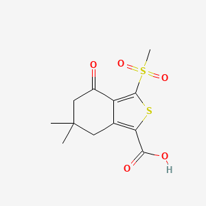 6,6-Dimethyl-3-(methylsulfonyl)-4-oxo-4,5,6,7-tetrahydrobenzo[c]thiophene-1-carboxylic acid
