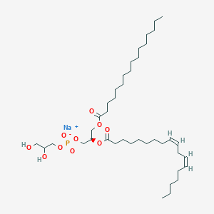 Sodium 2,3-dihydroxypropyl (2R)-3-(hexadecanoyloxy)-2-{[(9Z,12Z)-octadeca-9,12-dienoyl]oxy}propyl phosphate