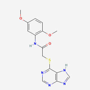 molecular formula C15H15N5O3S B15026004 N-(2,5-dimethoxyphenyl)-2-(9H-purin-6-ylsulfanyl)acetamide 