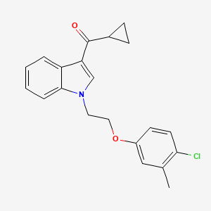 molecular formula C21H20ClNO2 B15026008 Methanone, [1-[2-(4-chloro-3-methylphenoxy)ethyl]-1H-indol-3-yl]cyclopropyl- 