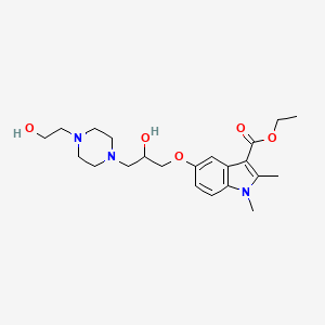 molecular formula C22H33N3O5 B15026311 ethyl 5-{2-hydroxy-3-[4-(2-hydroxyethyl)piperazin-1-yl]propoxy}-1,2-dimethyl-1H-indole-3-carboxylate 