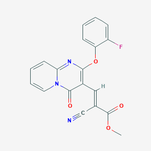 molecular formula C19H12FN3O4 B15026423 methyl (2E)-2-cyano-3-[2-(2-fluorophenoxy)-4-oxo-4H-pyrido[1,2-a]pyrimidin-3-yl]prop-2-enoate 