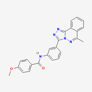 molecular formula C24H19N5O2 B15026594 4-methoxy-N-[3-(6-methyl[1,2,4]triazolo[3,4-a]phthalazin-3-yl)phenyl]benzamide 