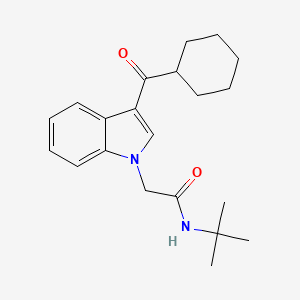 molecular formula C21H28N2O2 B15026718 N-tert-butyl-2-(3-cyclohexanecarbonyl-1H-indol-1-yl)acetamide 