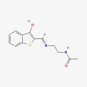 molecular formula C13H14N2O2S B15026846 N-[2-[[(Z)-(3-oxo-1-benzothiophen-2-ylidene)methyl]amino]ethyl]acetamide 