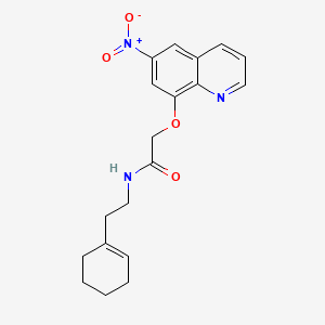 molecular formula C19H21N3O4 B15026935 N-[2-(cyclohex-1-en-1-yl)ethyl]-2-[(6-nitroquinolin-8-yl)oxy]acetamide 