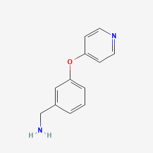 molecular formula C12H12N2O B1502706 Benzenemethanamine, 3-(4-pyridinyloxy)- (9CI) CAS No. 685533-75-9