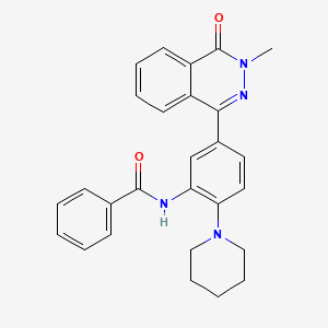molecular formula C27H26N4O2 B15027217 N-[5-(3-methyl-4-oxo-3,4-dihydrophthalazin-1-yl)-2-(piperidin-1-yl)phenyl]benzamide 