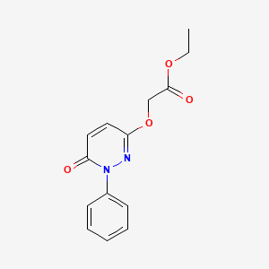 molecular formula C14H14N2O4 B15027350 Ethyl [(6-oxo-1-phenyl-1,6-dihydropyridazin-3-yl)oxy]acetate 