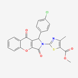molecular formula C23H15ClN2O5S B15027407 methyl 2-[1-(4-chlorophenyl)-3,9-dioxo-3,9-dihydrochromeno[2,3-c]pyrrol-2(1H)-yl]-4-methyl-1,3-thiazole-5-carboxylate 