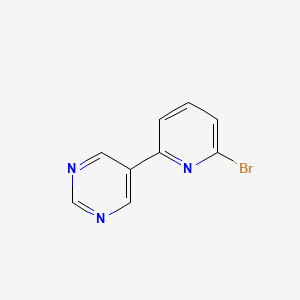 molecular formula C9H6BrN3 B1502746 5-(6-Bromopyridin-2-yl)pyrimidine CAS No. 440680-33-1