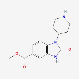 molecular formula C14H17N3O3 B1502784 Methyl 2-oxo-1-(piperidin-4-yl)-2,3-dihydro-1H-benzo[d]imidazole-5-carboxylate CAS No. 219325-18-5