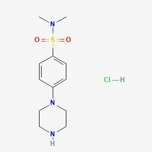 molecular formula C12H20ClN3O2S B1502801 N,N-dimethyl-4-(piperazin-1-yl)benzenesulfonamide hydrochloride CAS No. 1185307-88-3