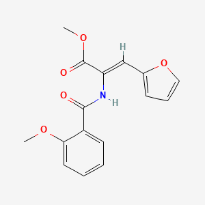 molecular formula C16H15NO5 B15028224 methyl (2Z)-3-(furan-2-yl)-2-{[(2-methoxyphenyl)carbonyl]amino}prop-2-enoate 