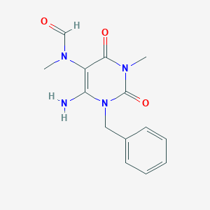 N-(6-amino-1-benzyl-3-methyl-2,4-dioxopyrimidin-5-yl)-N-methylformamide
