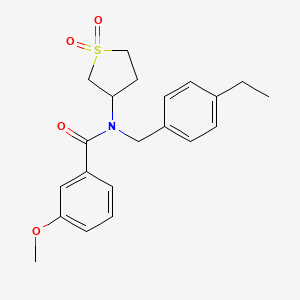 molecular formula C21H25NO4S B15029248 N-(1,1-dioxidotetrahydrothiophen-3-yl)-N-(4-ethylbenzyl)-3-methoxybenzamide 