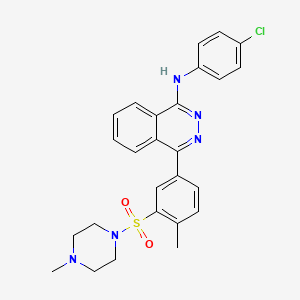 molecular formula C26H26ClN5O2S B15029844 N-(4-chlorophenyl)-4-{4-methyl-3-[(4-methylpiperazin-1-yl)sulfonyl]phenyl}phthalazin-1-amine 
